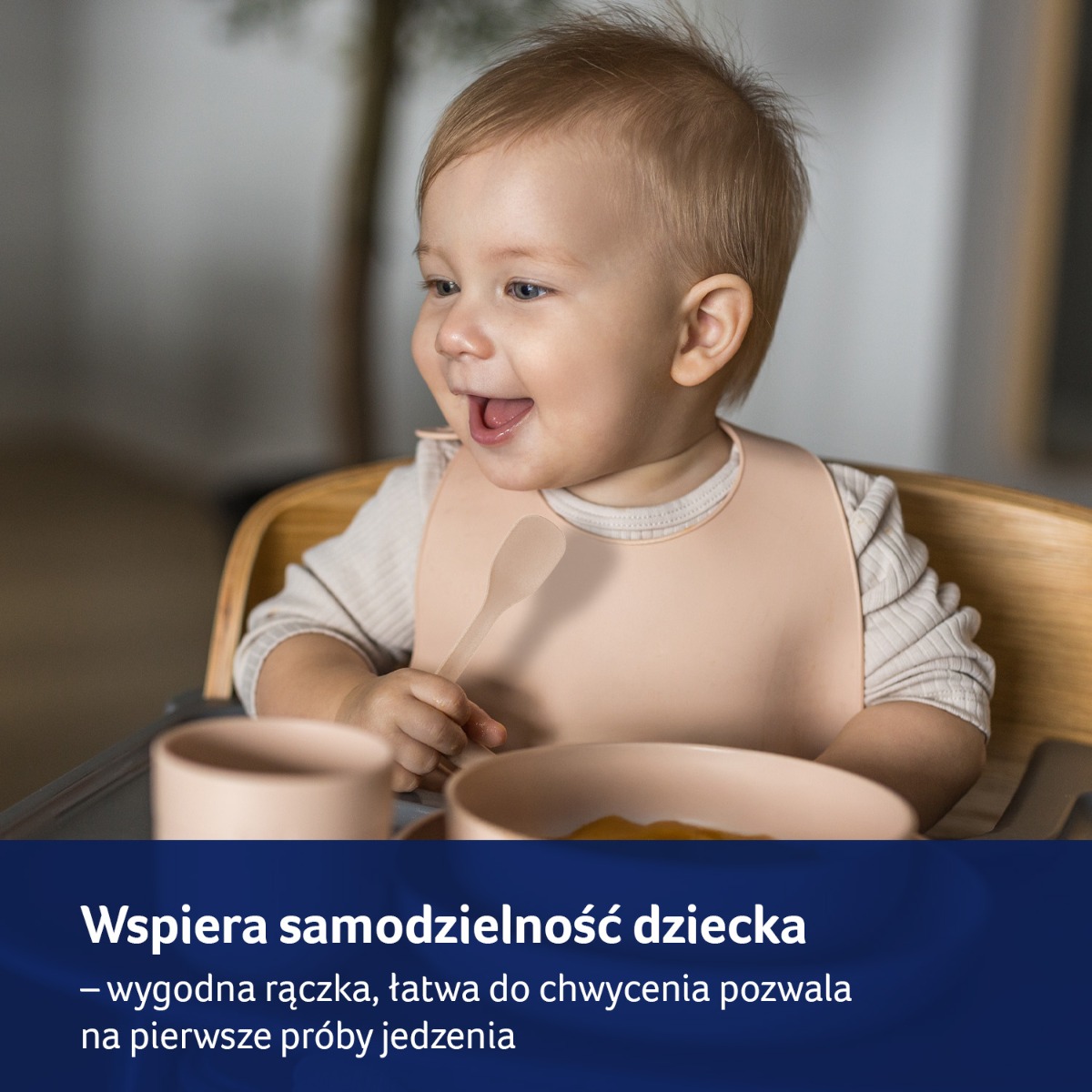 Pierwsza łyżeczka do karmienia LOVI 2 szt. Nude