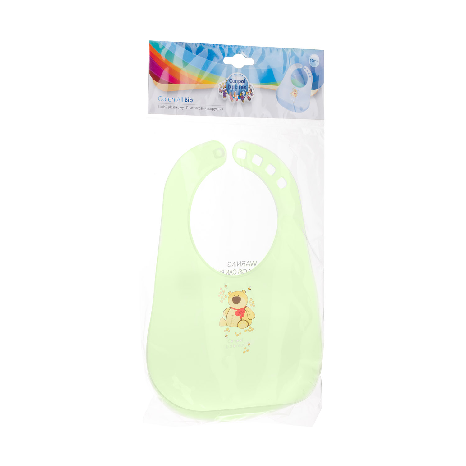 Śliniak plastikowy Canpol Babies z kieszonką