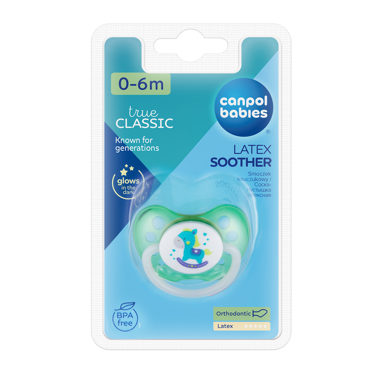 Canpol babies smoczek uspokajający kauczuk 0-6m anatomiczny TOYS