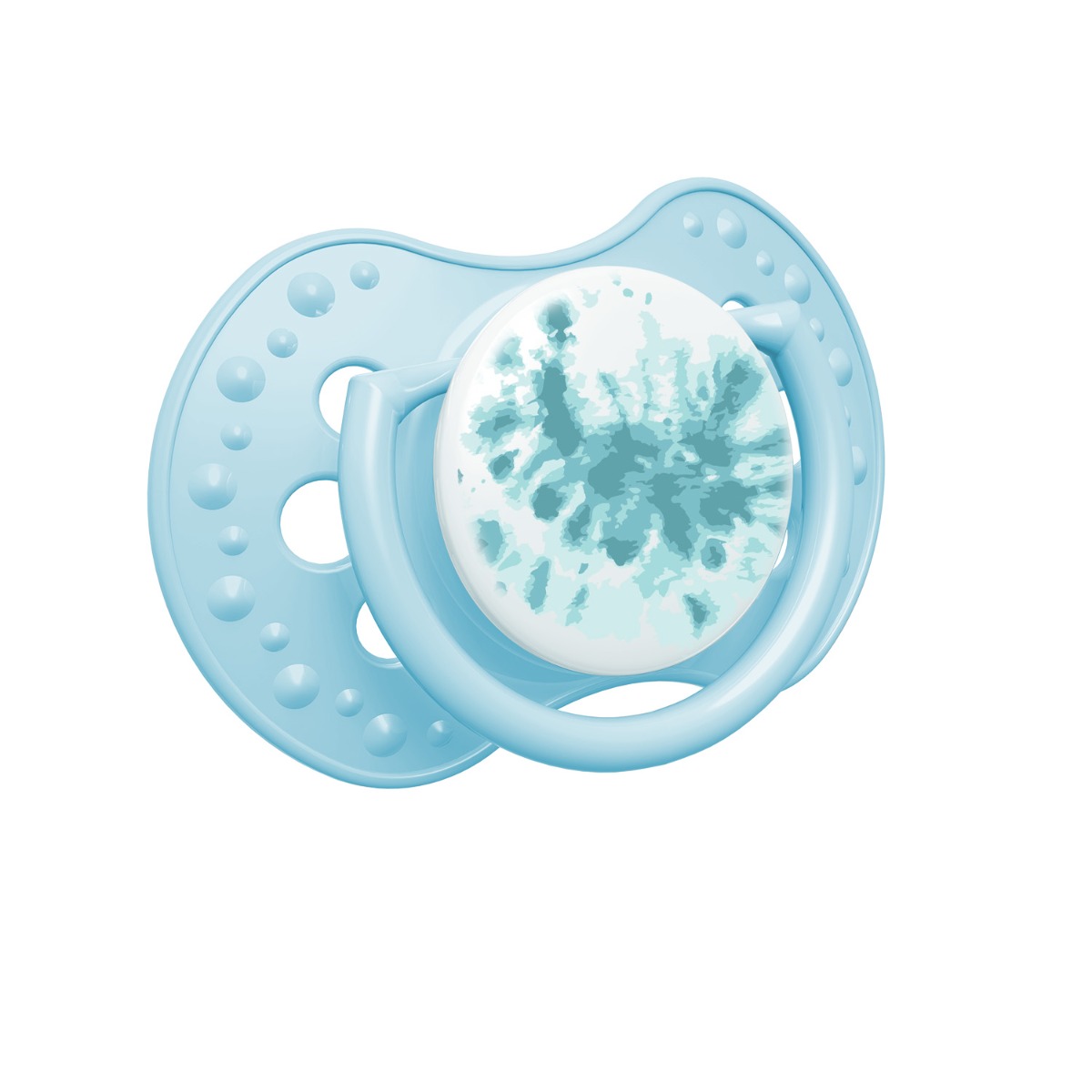 Smoczek silikonowy dynamiczny LOVI 3-6m 2 szt. Tie Dye Blue