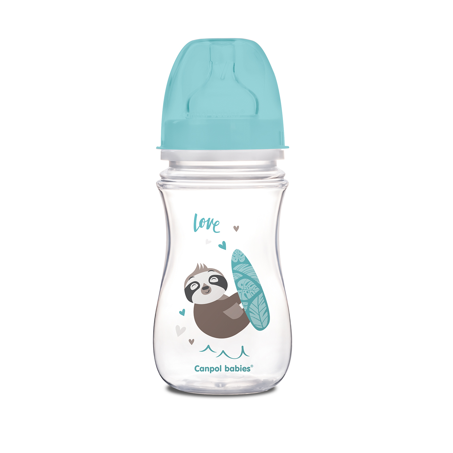 Butelka szeroka antykolkowa Canpol babies 240 ml PP EasyStart EXOTIC ANIMALS niebieska