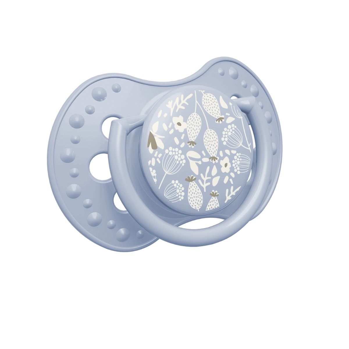 Smoczek silikonowy dynamiczny LOVI 0-3m 2 szt. Blossom Blue