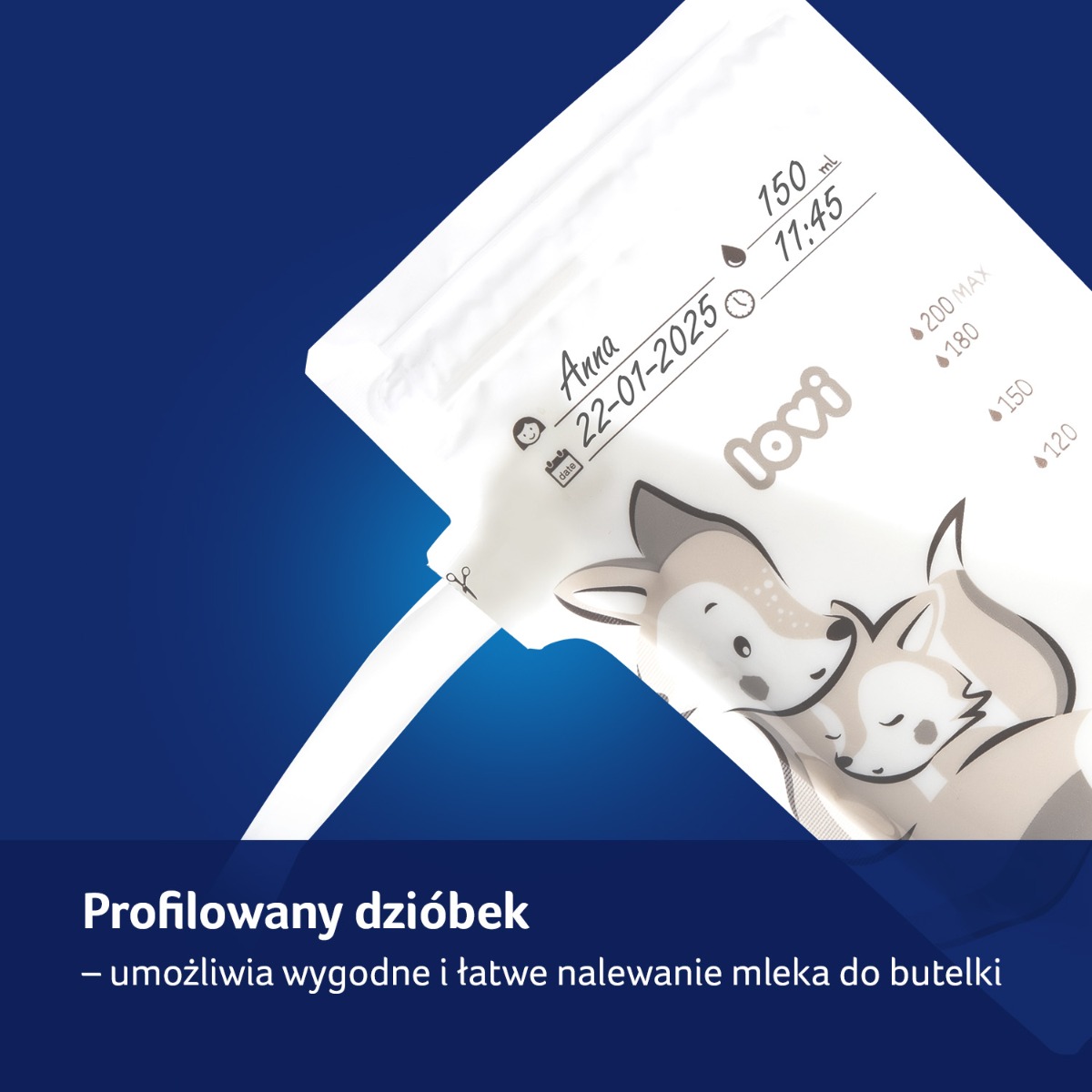Torebki do przechowywania pokarmu LOVI 25 szt.