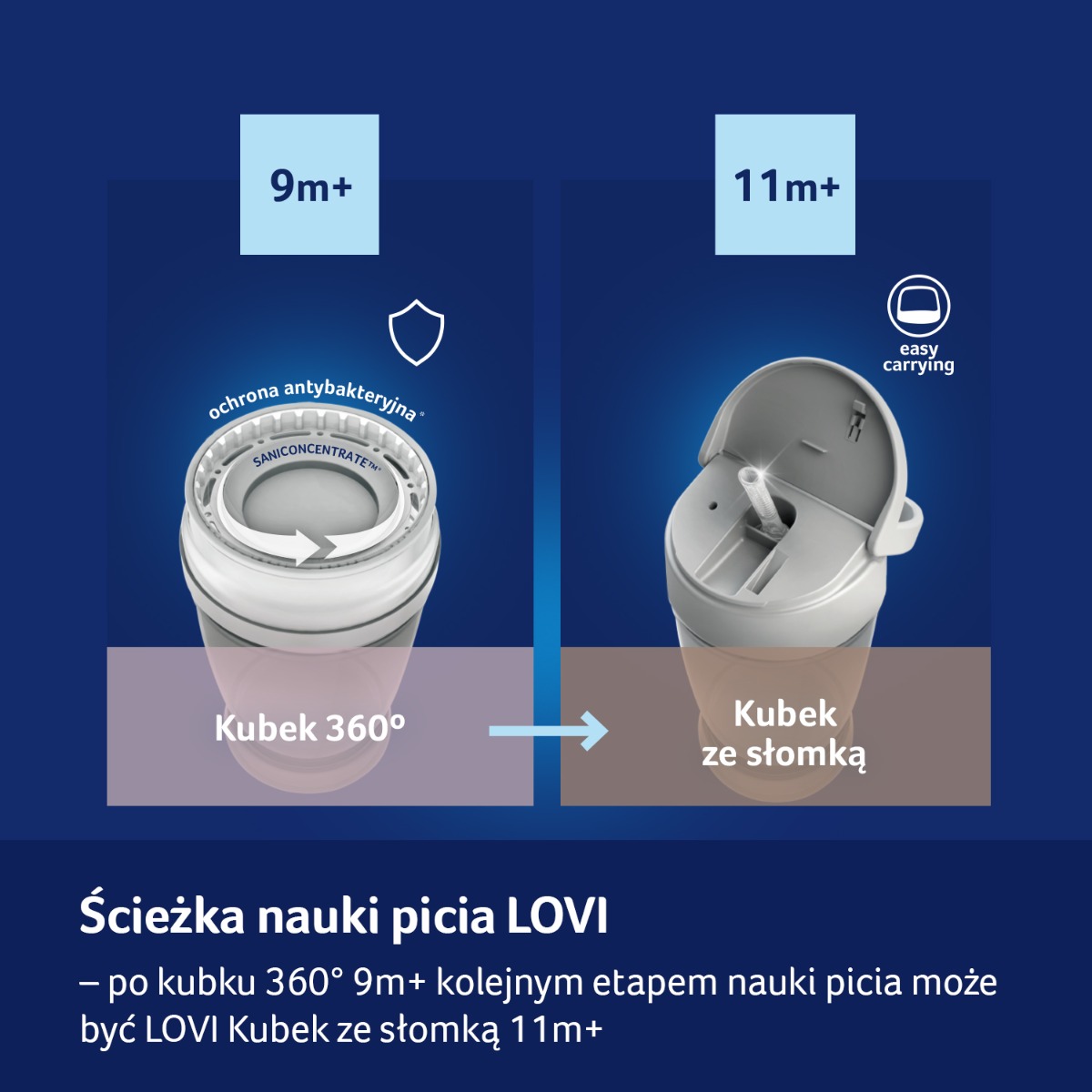 Kubek 360° LOVI 250 ml Night&Day Rabbit