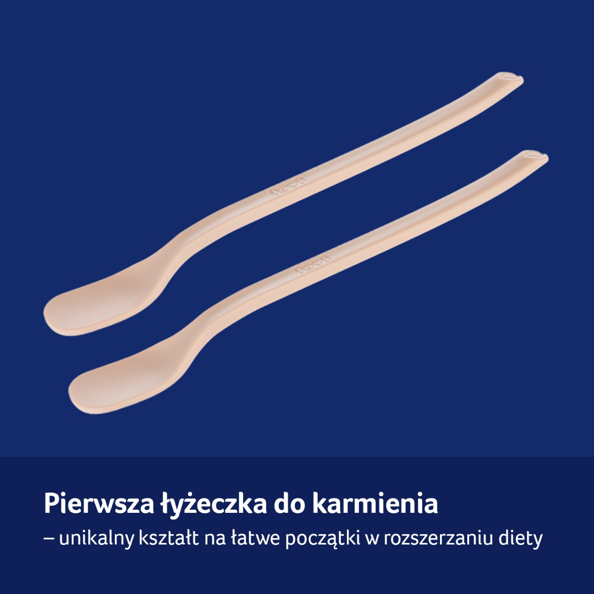 Pierwsza łyżeczka do karmienia LOVI 2 szt. Nude