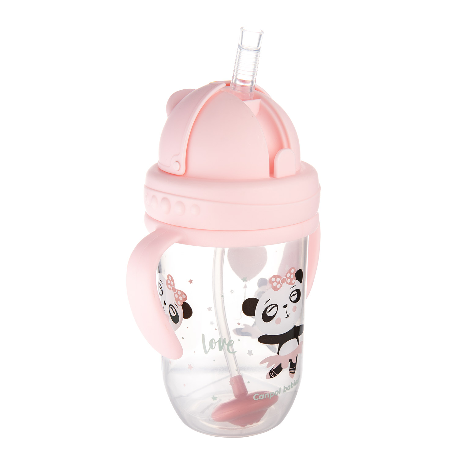 Kubek niekapek z rurką i odważnikiem Canpol babies 270 ml EXOTIC ANIMALS