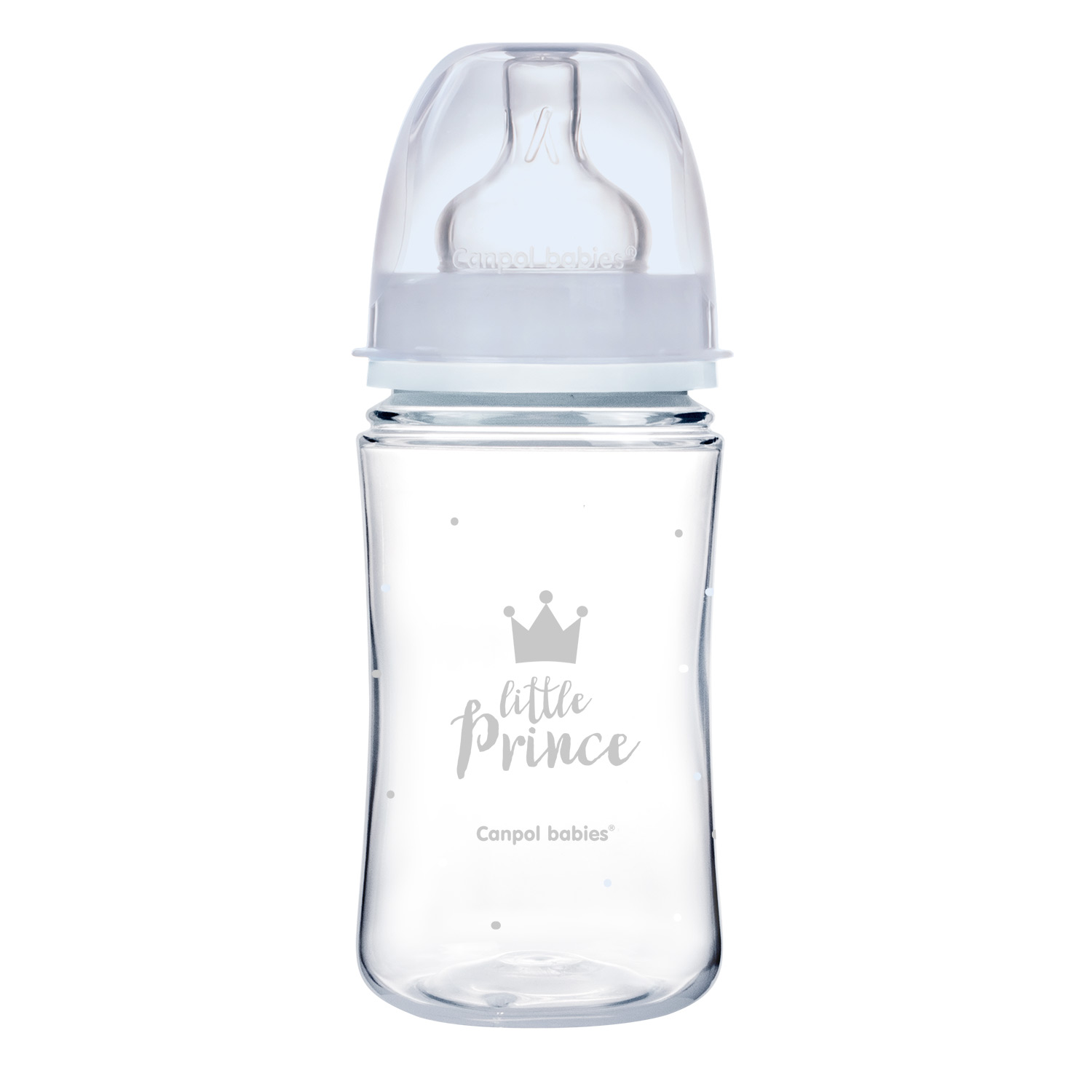 Butelka szeroka antykolkowa Canpol babies 240 ml PP EasyStart ROYAL BABY niebieska