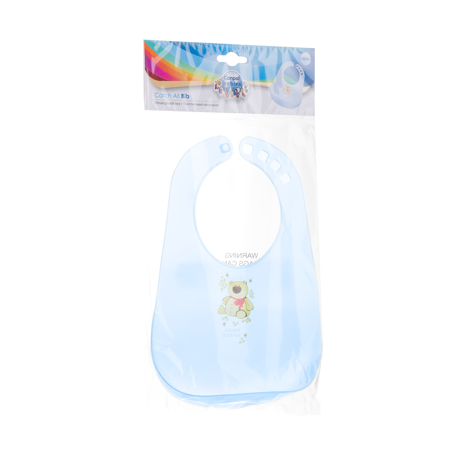 Śliniak plastikowy Canpol Babies z kieszonką