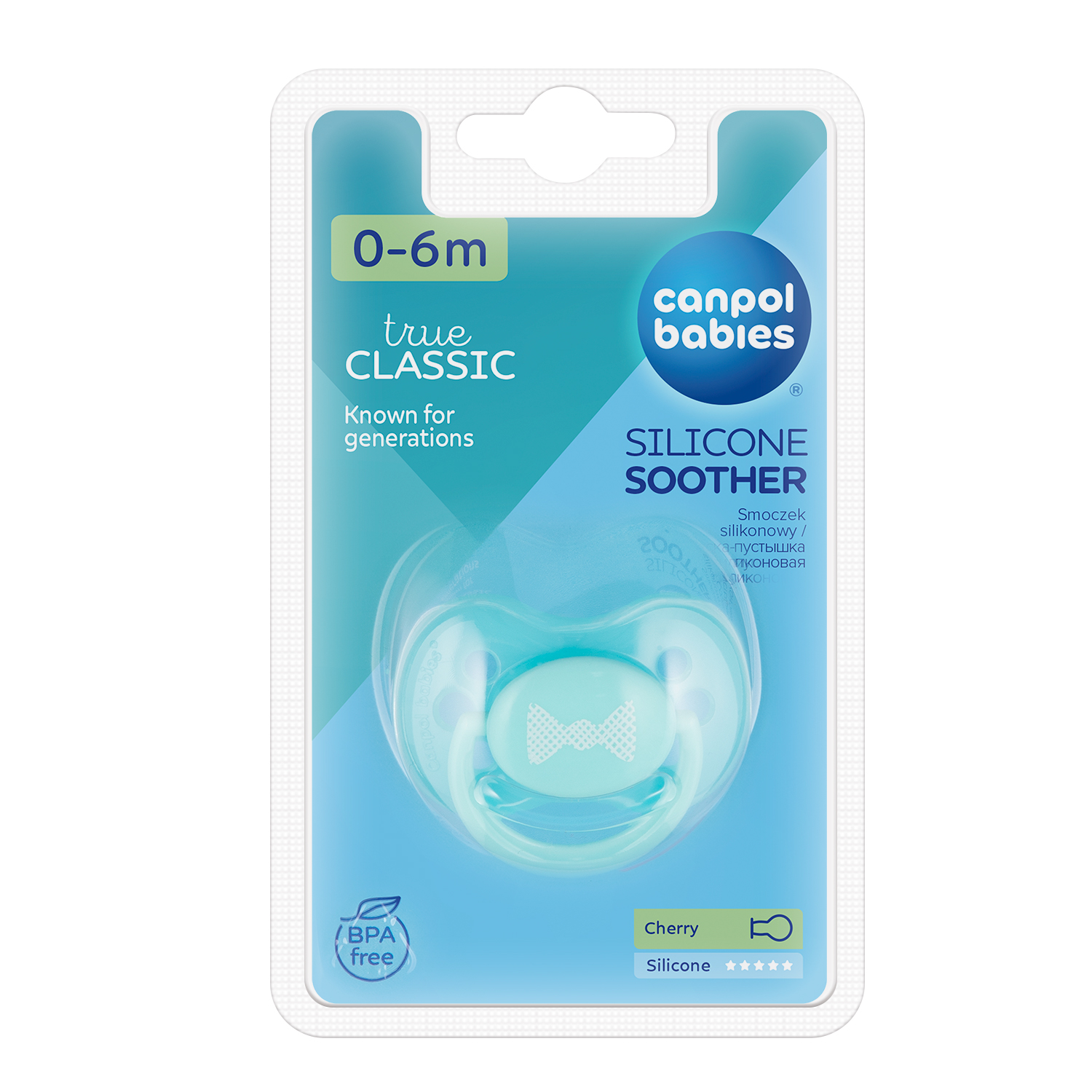 Canpol babies smoczek uspokajający silikon 0-6m okrągły PASTELOVE