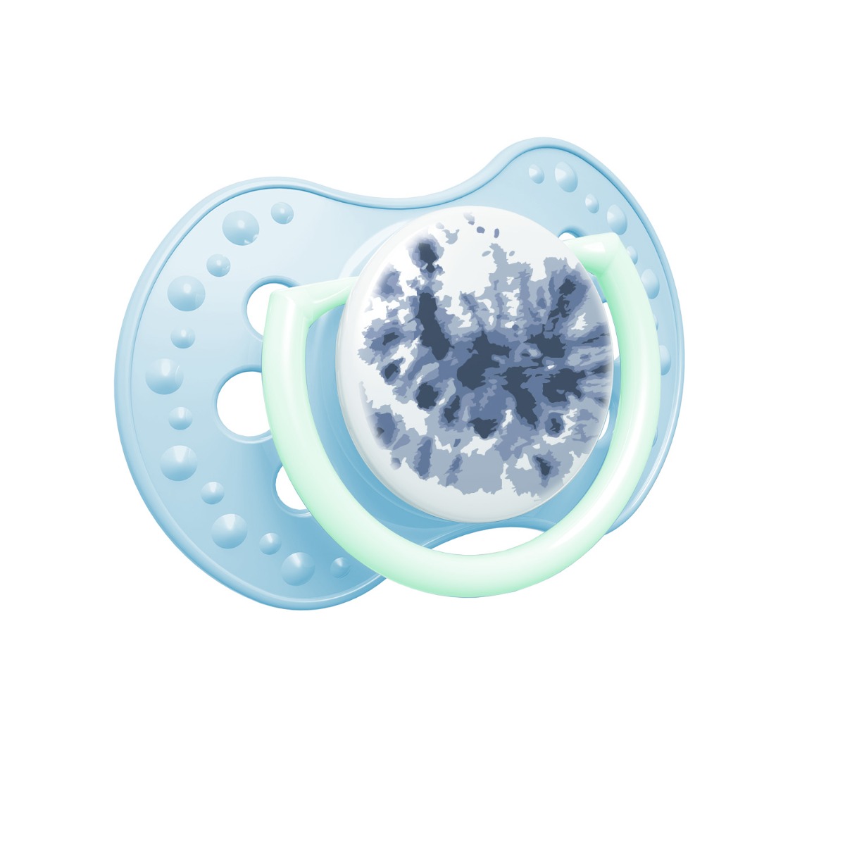 Smoczek silikonowy dynamiczny LOVI 3-6m 2 szt. Tie Dye Blue