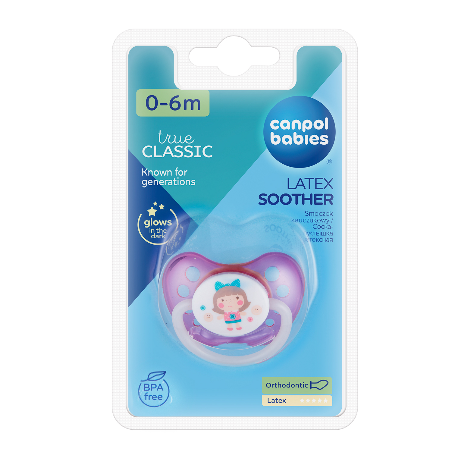 Canpol babies smoczek uspokajający kauczuk 0-6m anatomiczny TOYS