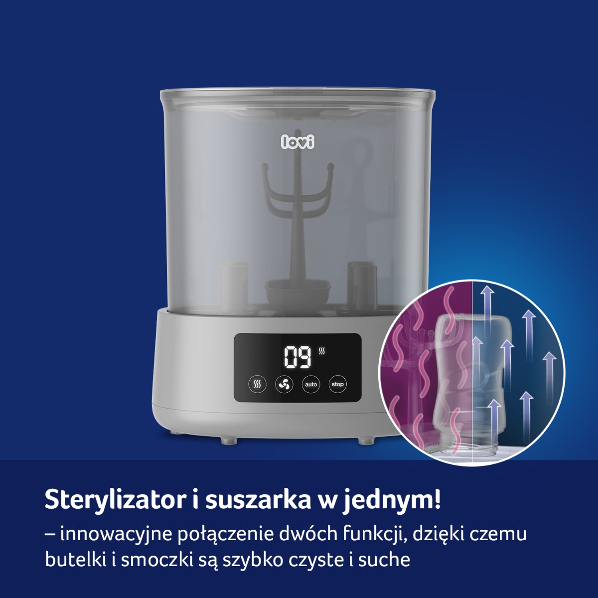 Elektryczny sterylizator parowy LOVI z suszarką