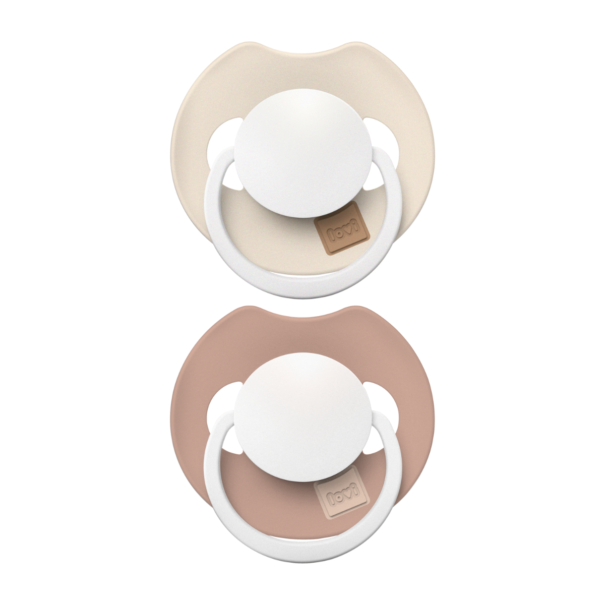 Smoczek silikonowy dynamiczny LOVI Prime 18m+ 2 szt Ivory Glow/Blush Glow​