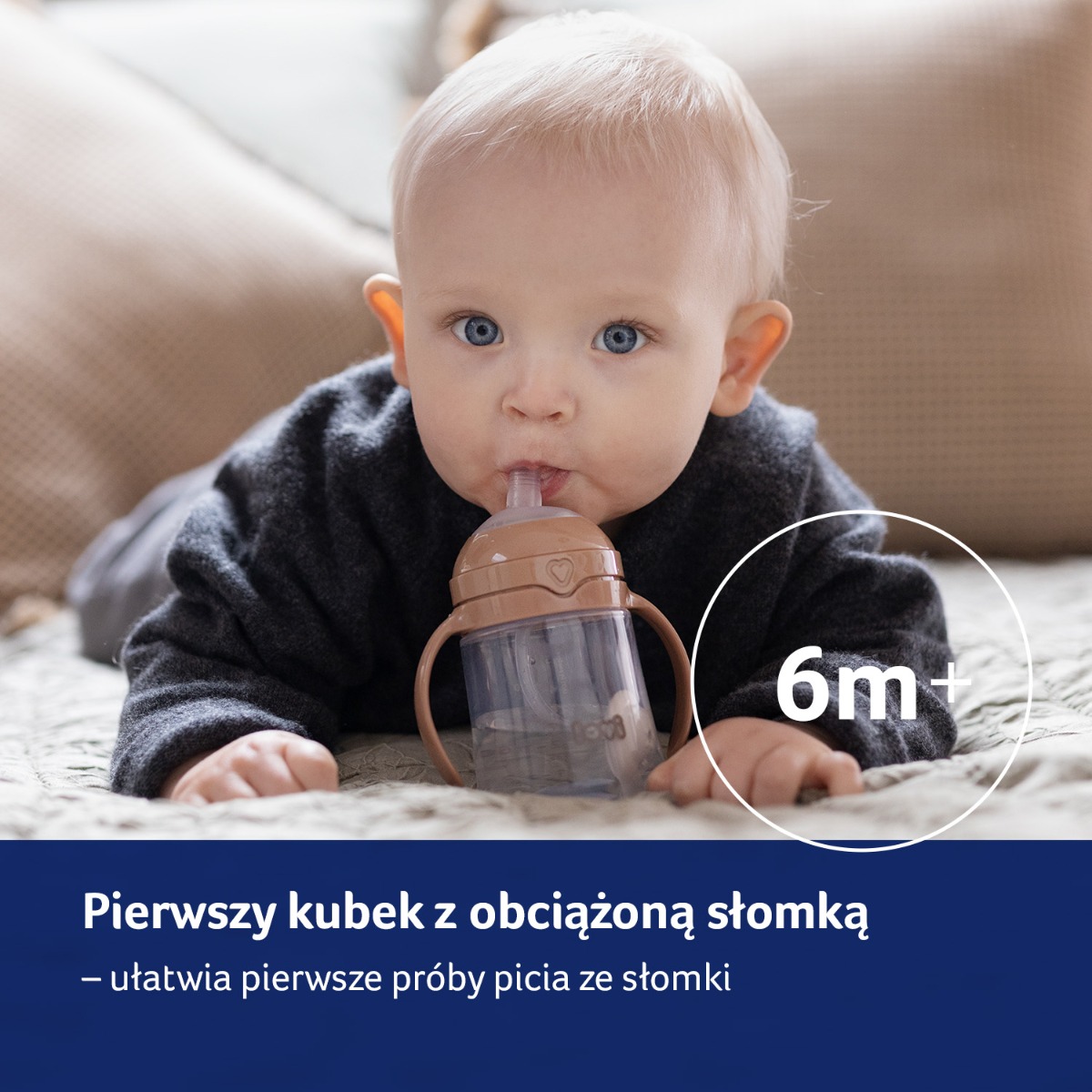 Pierwszy kubek z obciążoną słomką LOVI 150 ml Green