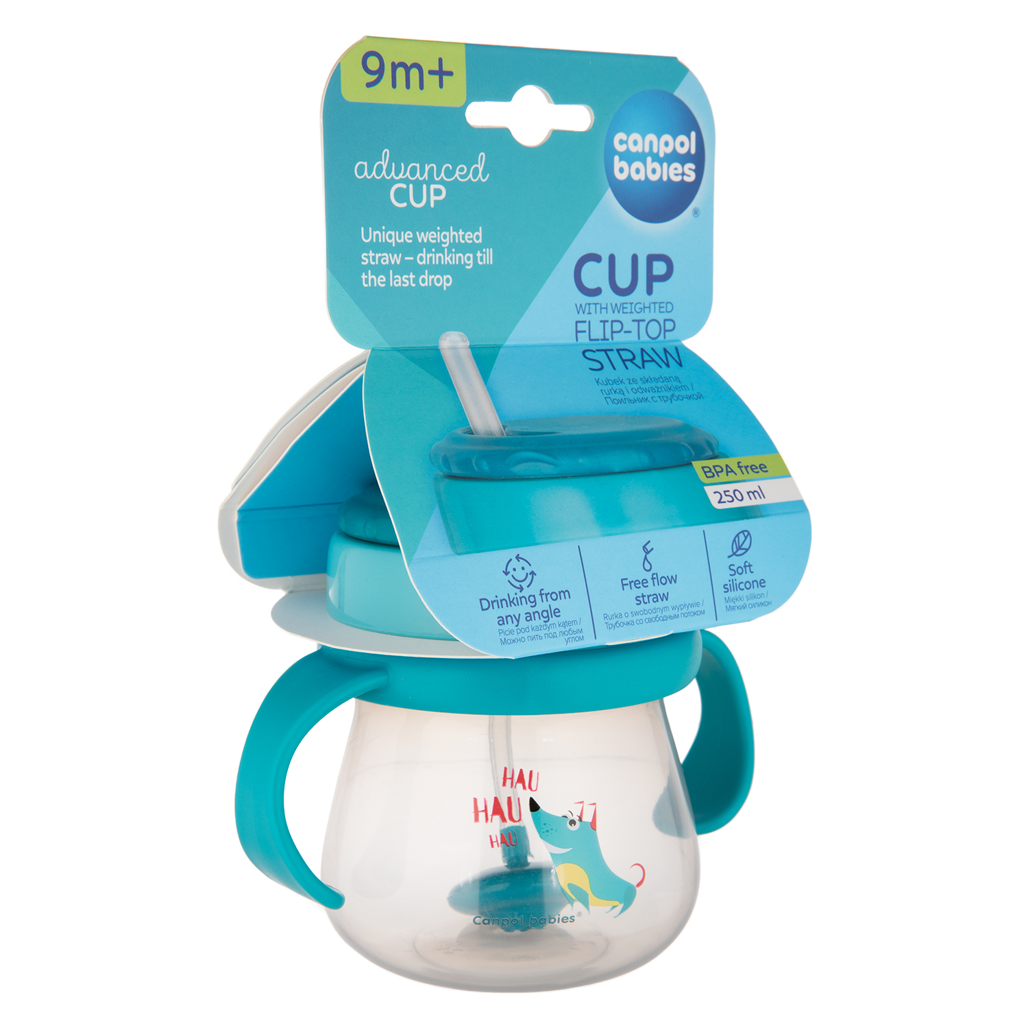 Innowacyjny kubek Canpol babies ze składaną rurką silikonową 250ml