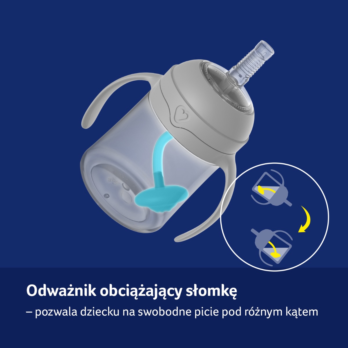 Pierwszy kubek z obciążoną słomką LOVI 150 ml Green