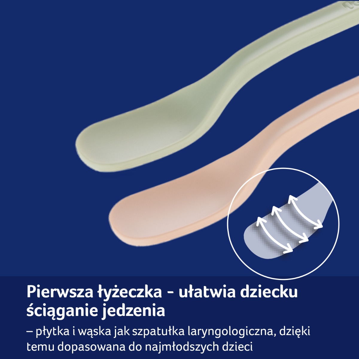 Zestaw Pierwsza łyżeczka i Łyżka stołowa LOVI Nude