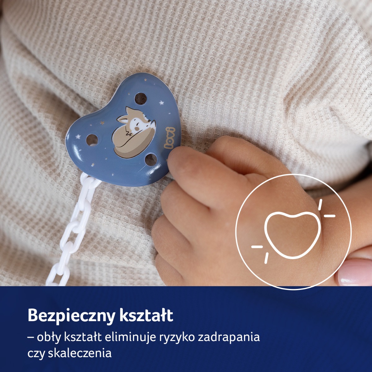 Łańcuszek do smoczka LOVI Night&Day Boy