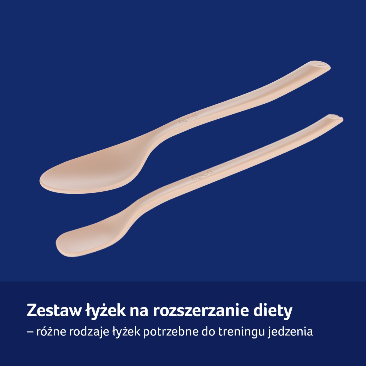 Zestaw Pierwsza łyżeczka i Łyżka stołowa LOVI Nude