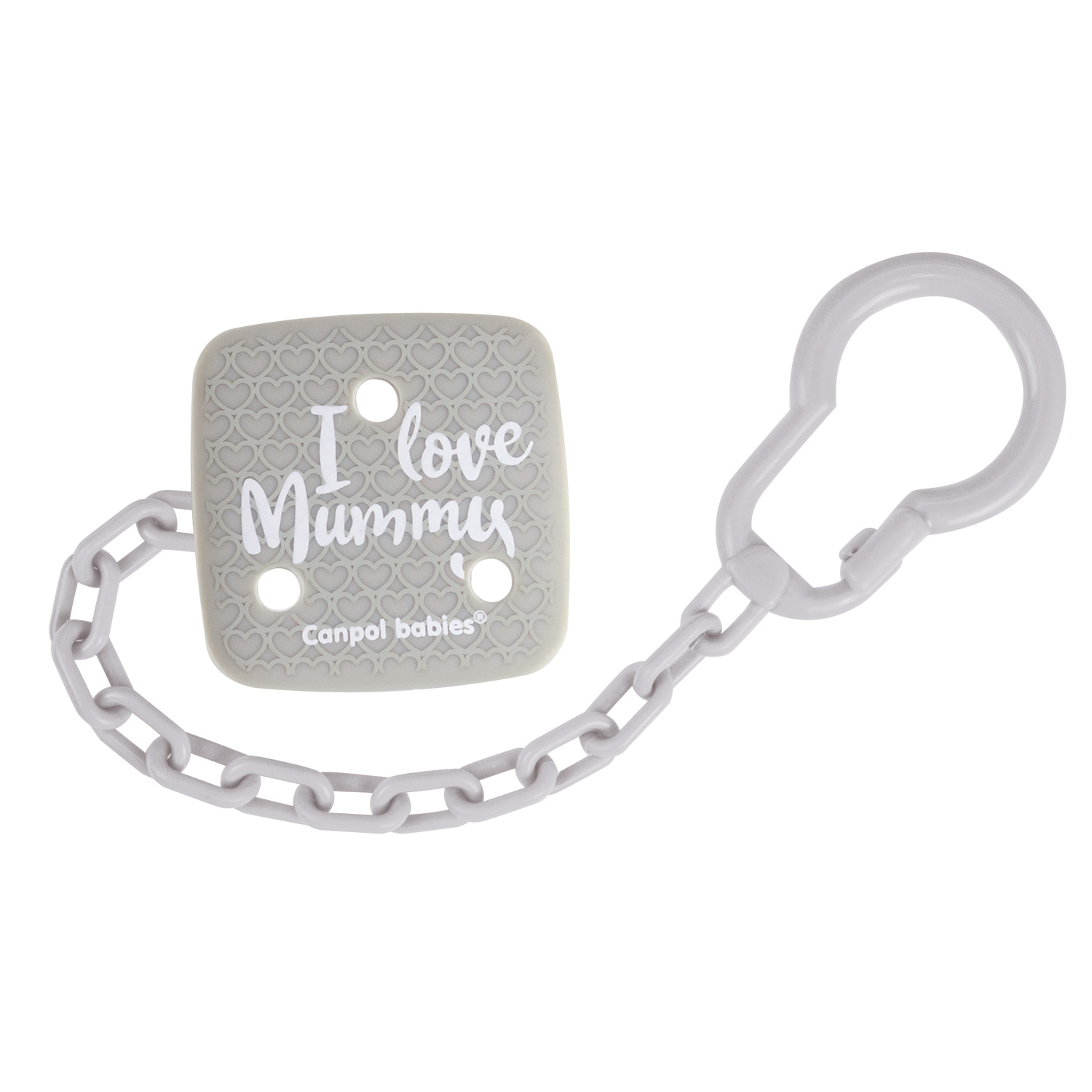 Canpol babies łańcuszek do smoczka uspokajającego I LOVE MUMMY