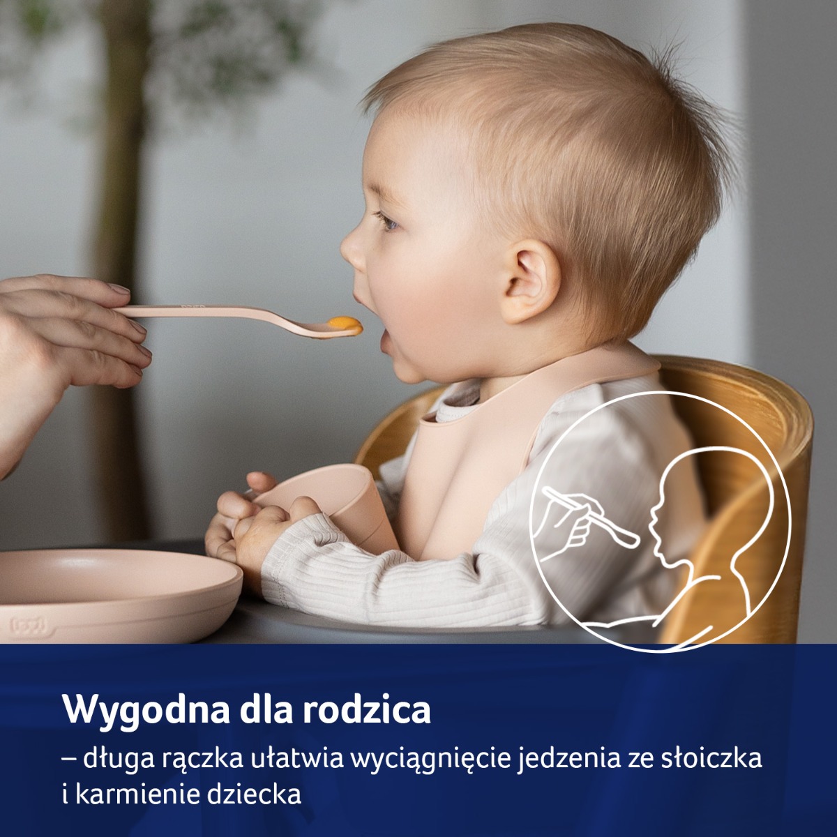 Pierwsza łyżeczka do karmienia LOVI 2 szt. Nude