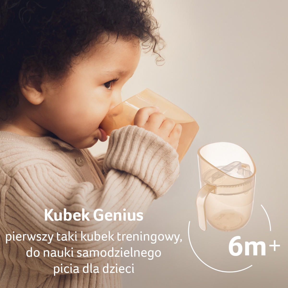 Kubek treningowy LOVI Genius 150 ml Nude