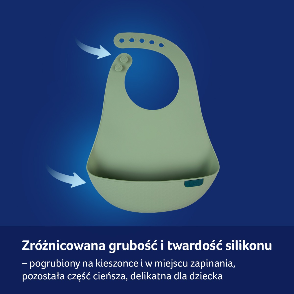 Śliniak silikonowy LOVI Pistachio​