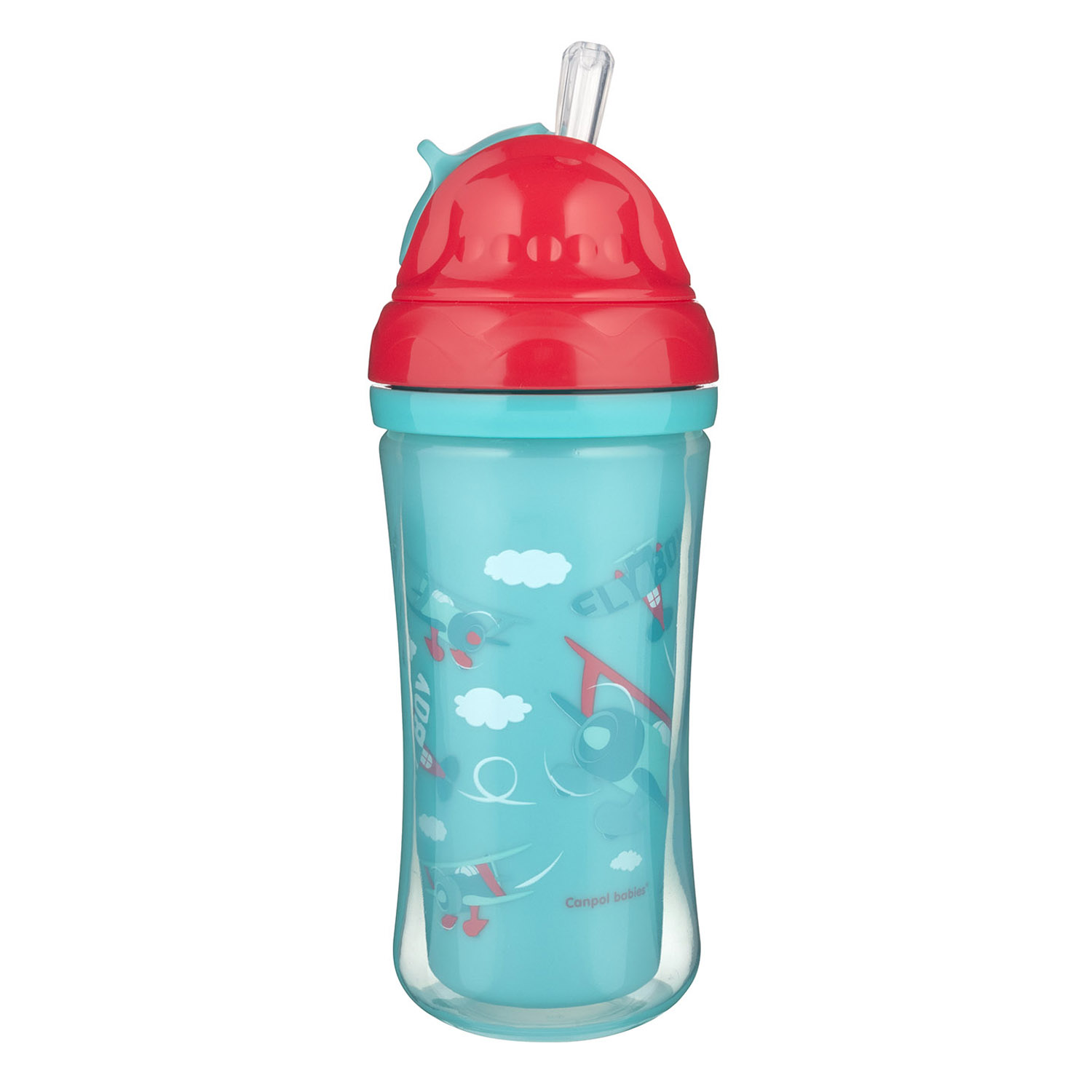 Canpol babies bidon ze składaną rurką silikonową 260ml samoloty