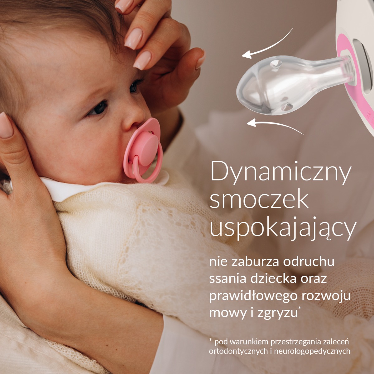 Smoczek dynamiczny LOVI Prime Tutti Frutti 0-6m 2 szt Rose/Rose Cream