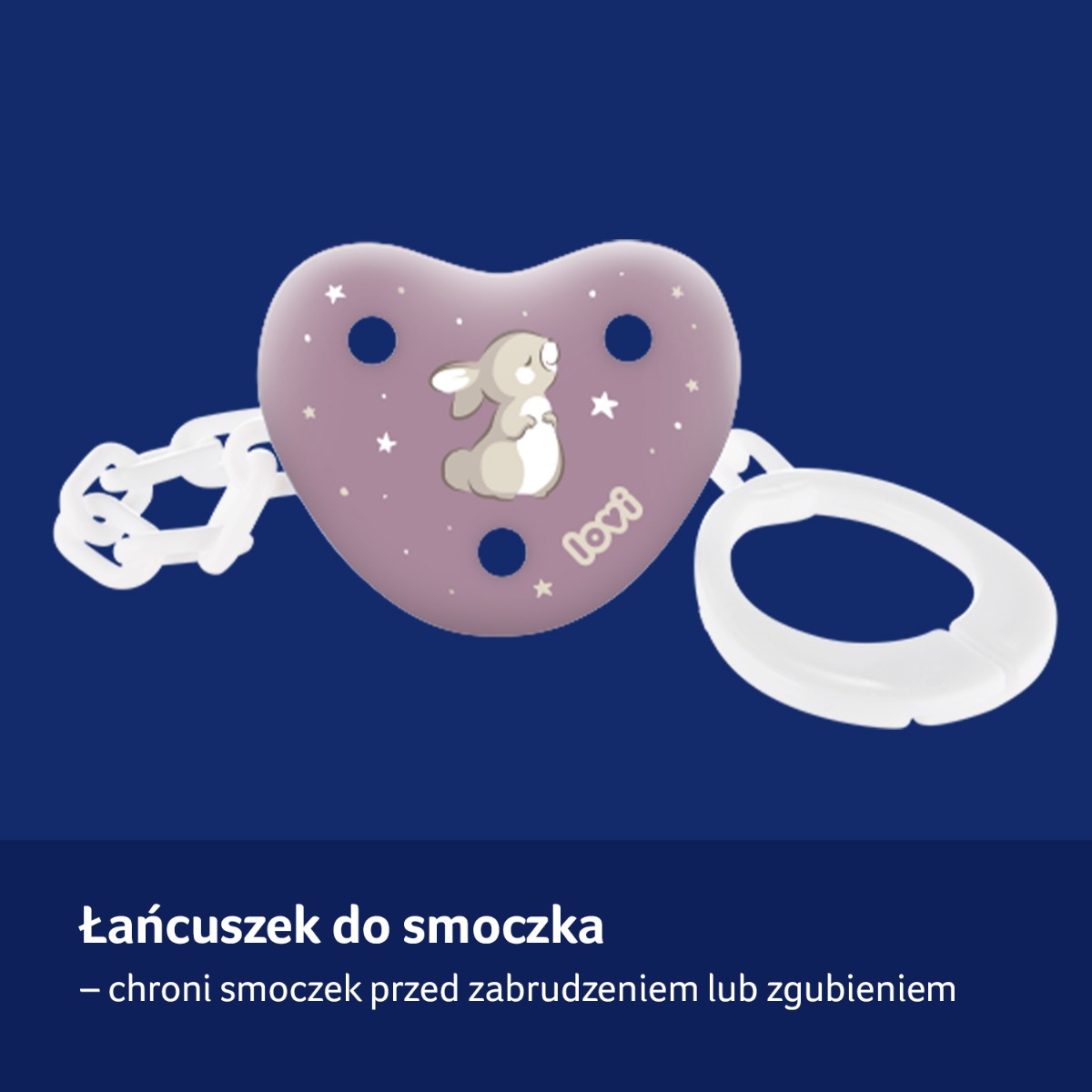 Łańcuszek do smoczka LOVI Night&Day Girl