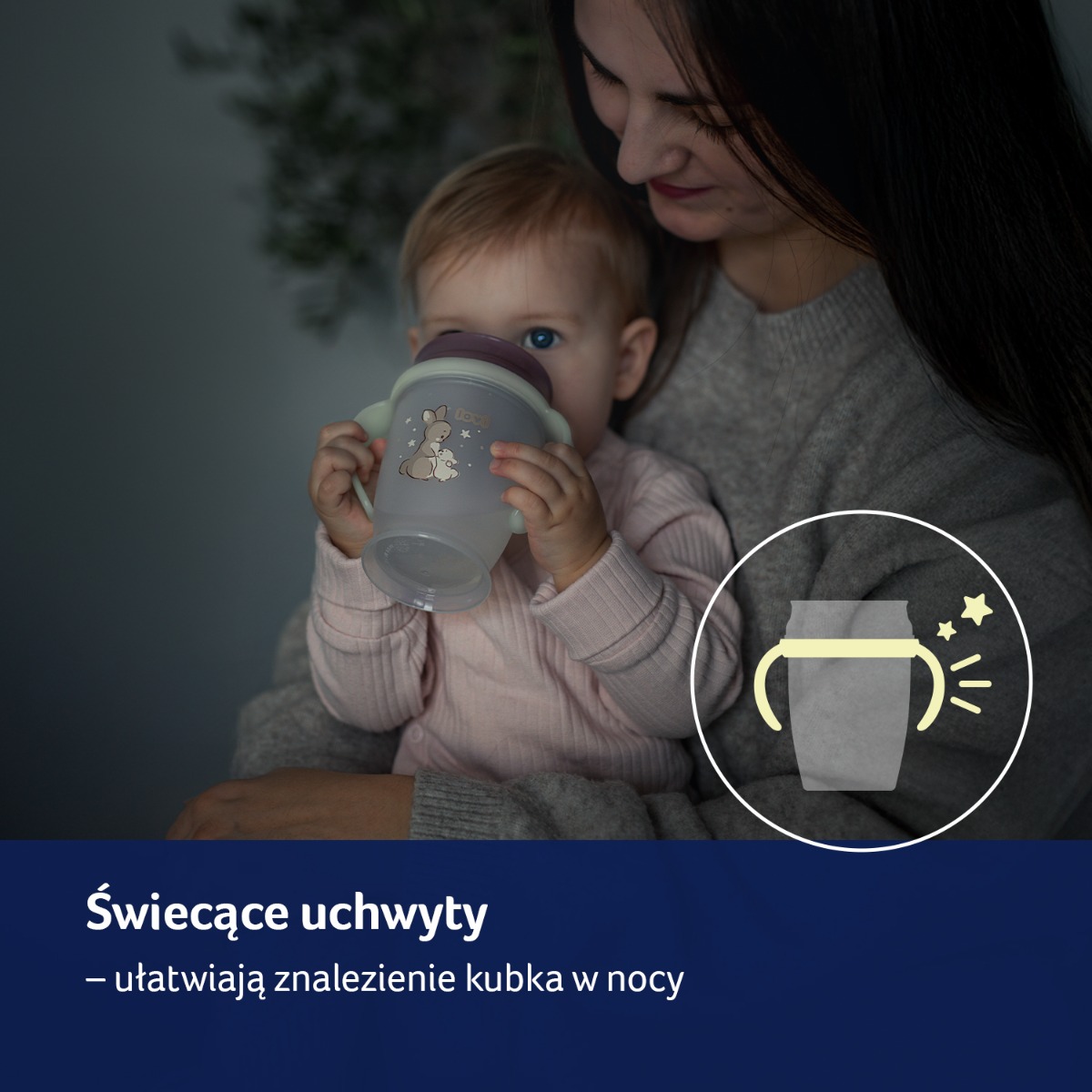 Kubek 360° LOVI 250 ml Night&Day Rabbit