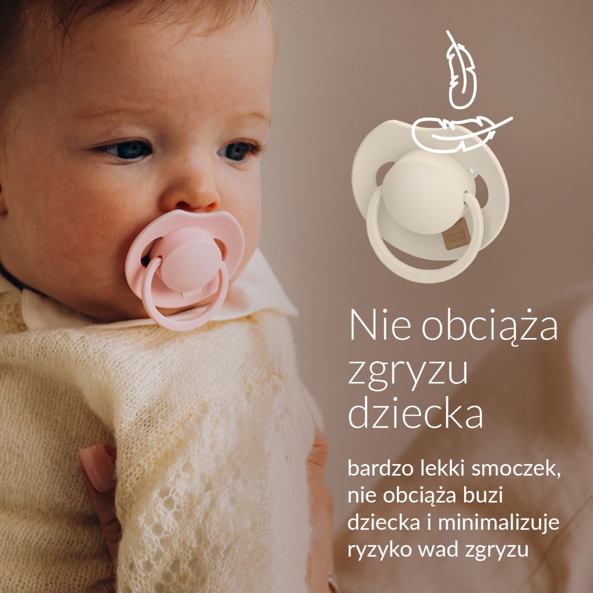 Smoczek dynamiczny LOVI Prime Tutti Frutti 0-6m 2 szt Rose/Rose Cream