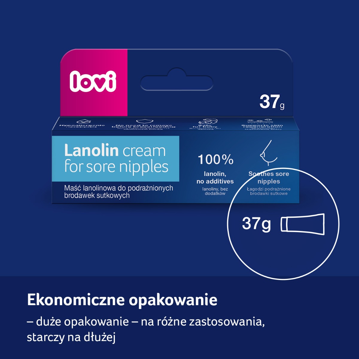 Maść lanolinowa LOVI do brodawek sutkowych 37g