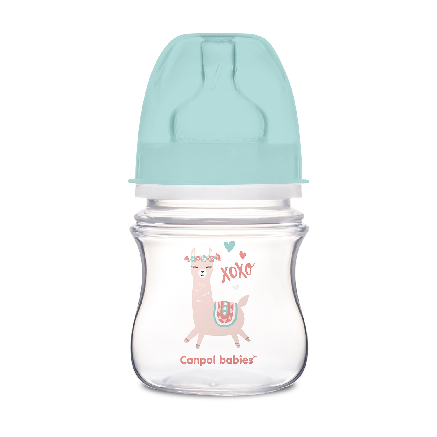 Butelka szeroka antykolkowa Canpol babies 120 ml PP EasyStart EXOTIC ANIMALS zielona