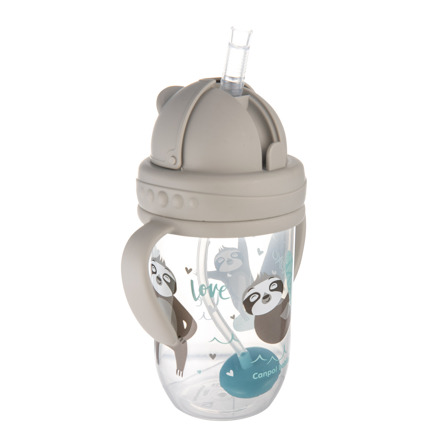 Kubek niekapek z rurką i odważnikiem Canpol babies 270 ml EXOTIC ANIMALS