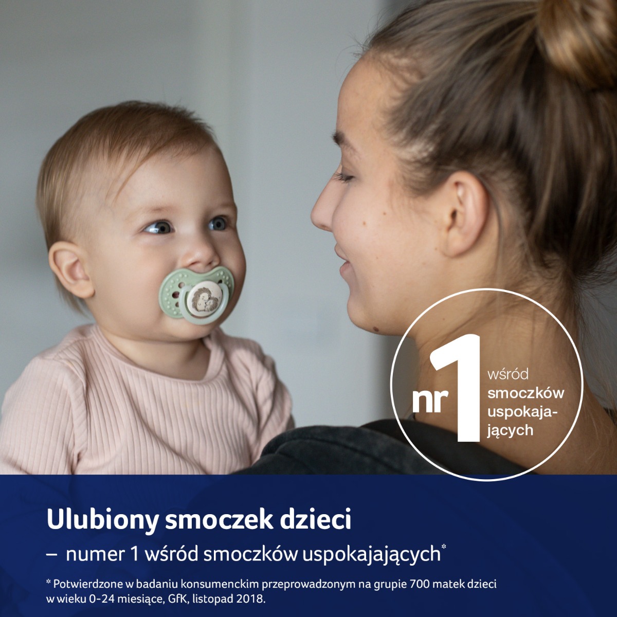Smoczek silikonowy dynamiczny LOVI 0-6m 2 szt Night&Day Hedgehog