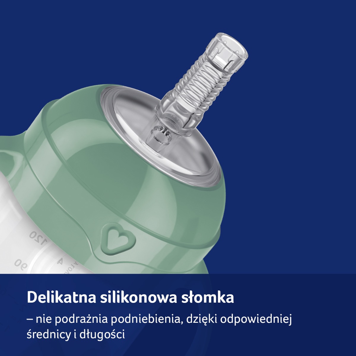 Pierwszy kubek z obciążoną słomką LOVI 150 ml Green