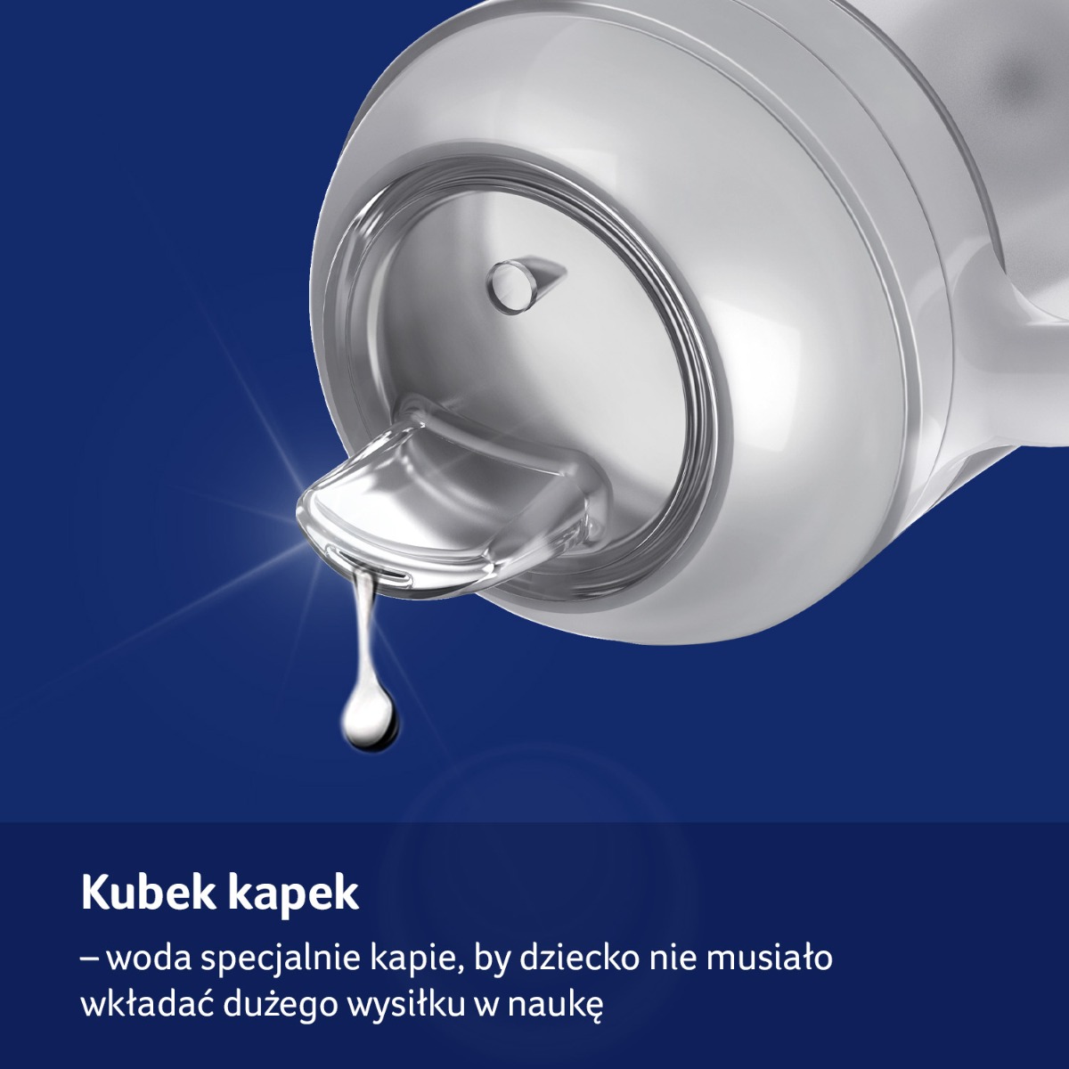 Pierwszy kubek z ustnikiem LOVI 150 ml Blue
