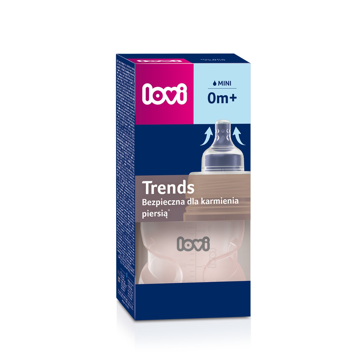 Butelka LOVI Trends 120 ml Pink