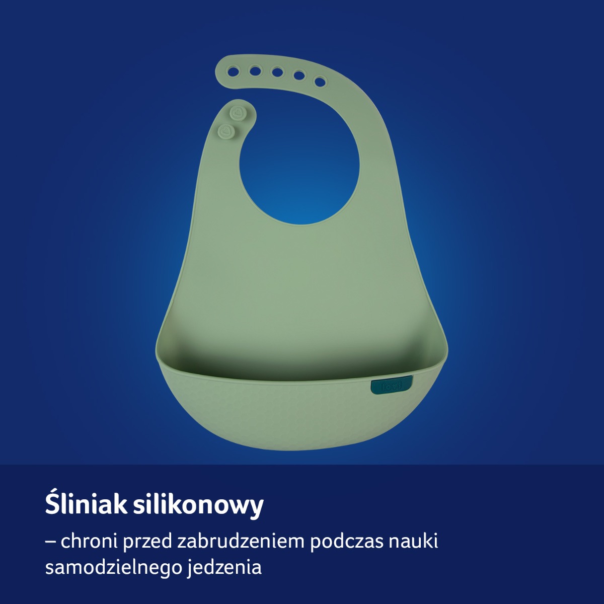 Śliniak silikonowy LOVI Pistachio​