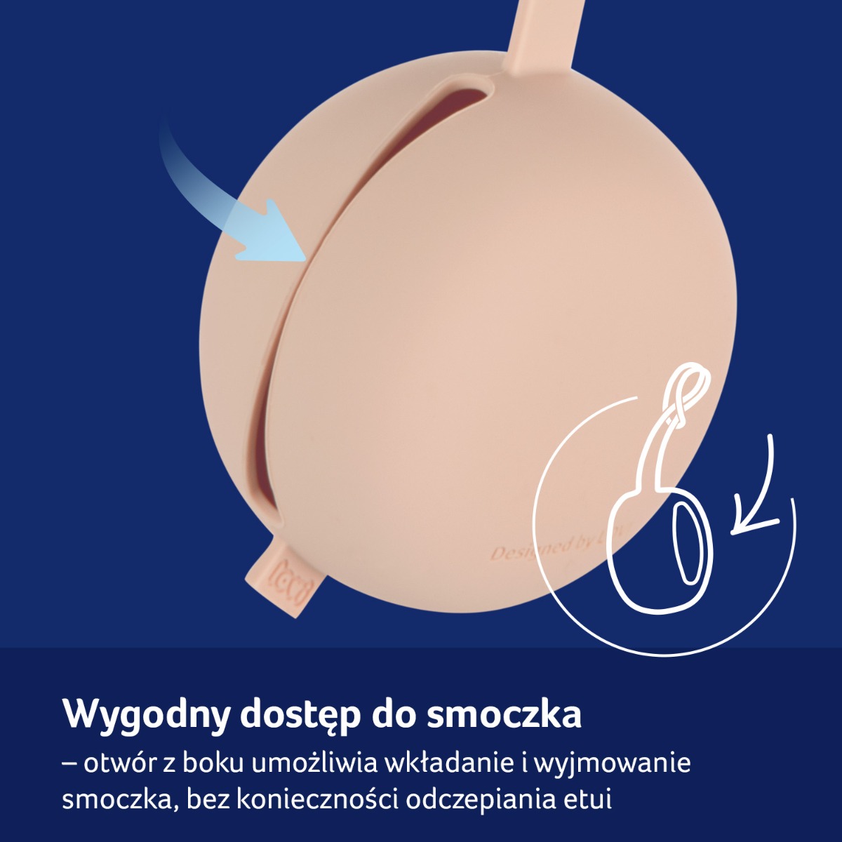 Silikonowe etui na smoczek LOVI Nude