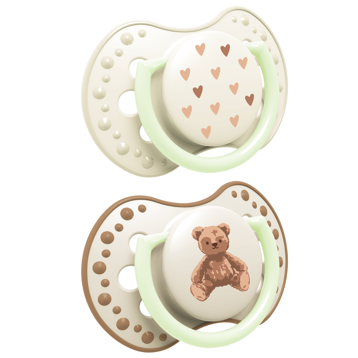 Smoczek silikonowy dynamiczny LOVI 0-6m 2 szt Teddy Love