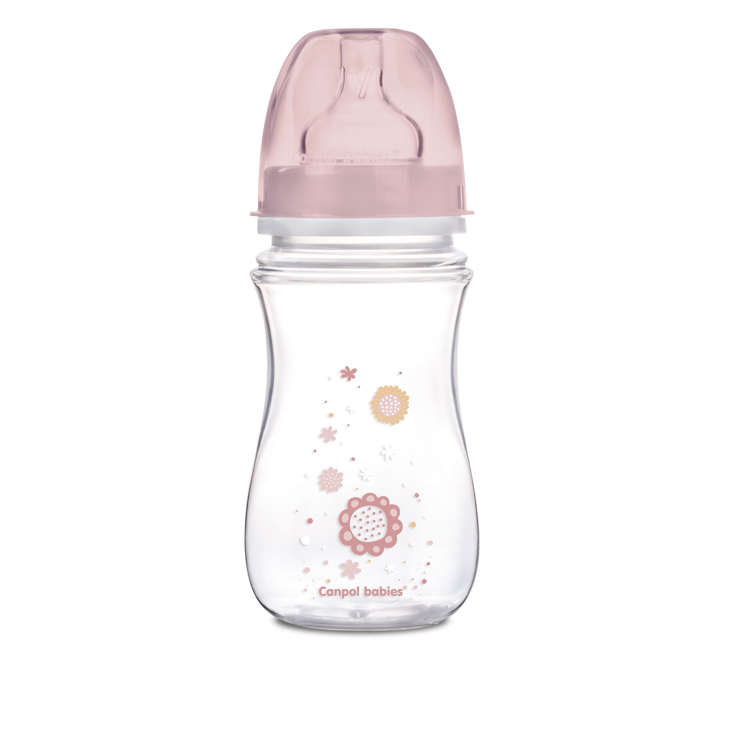 Butelka szeroka antykolkowa Canpol babies 240 ml PP EasyStart NEWBORN BABY różowa