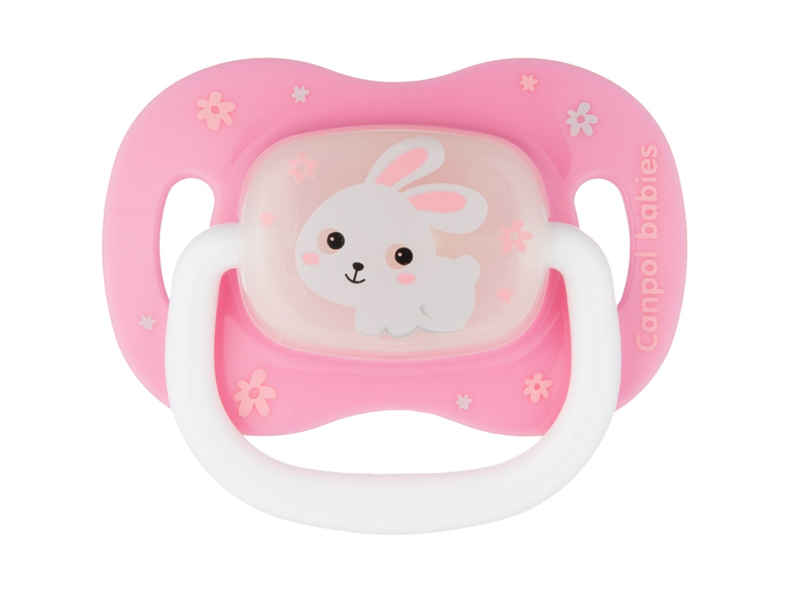 Canpol babies smoczek uspokajający silikon 0-6m symetryczny BUNNY&COMPANY różowy