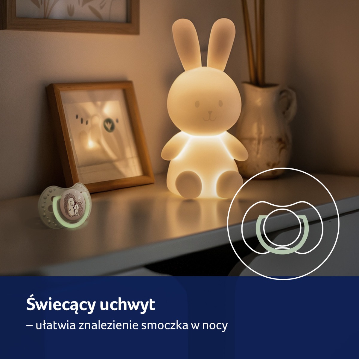 Smoczek silikonowy dynamiczny LOVI 0-6m 2 szt Night&Day Hedgehog