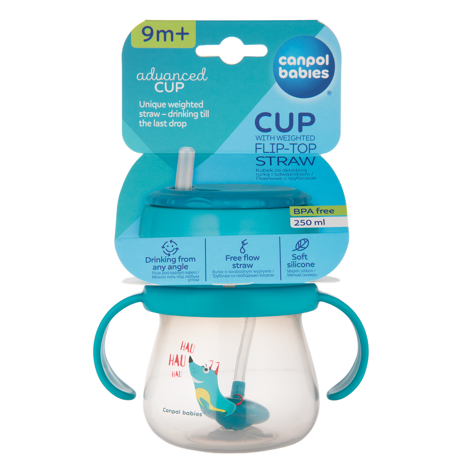 Innowacyjny kubek Canpol babies ze składaną rurką silikonową 250ml