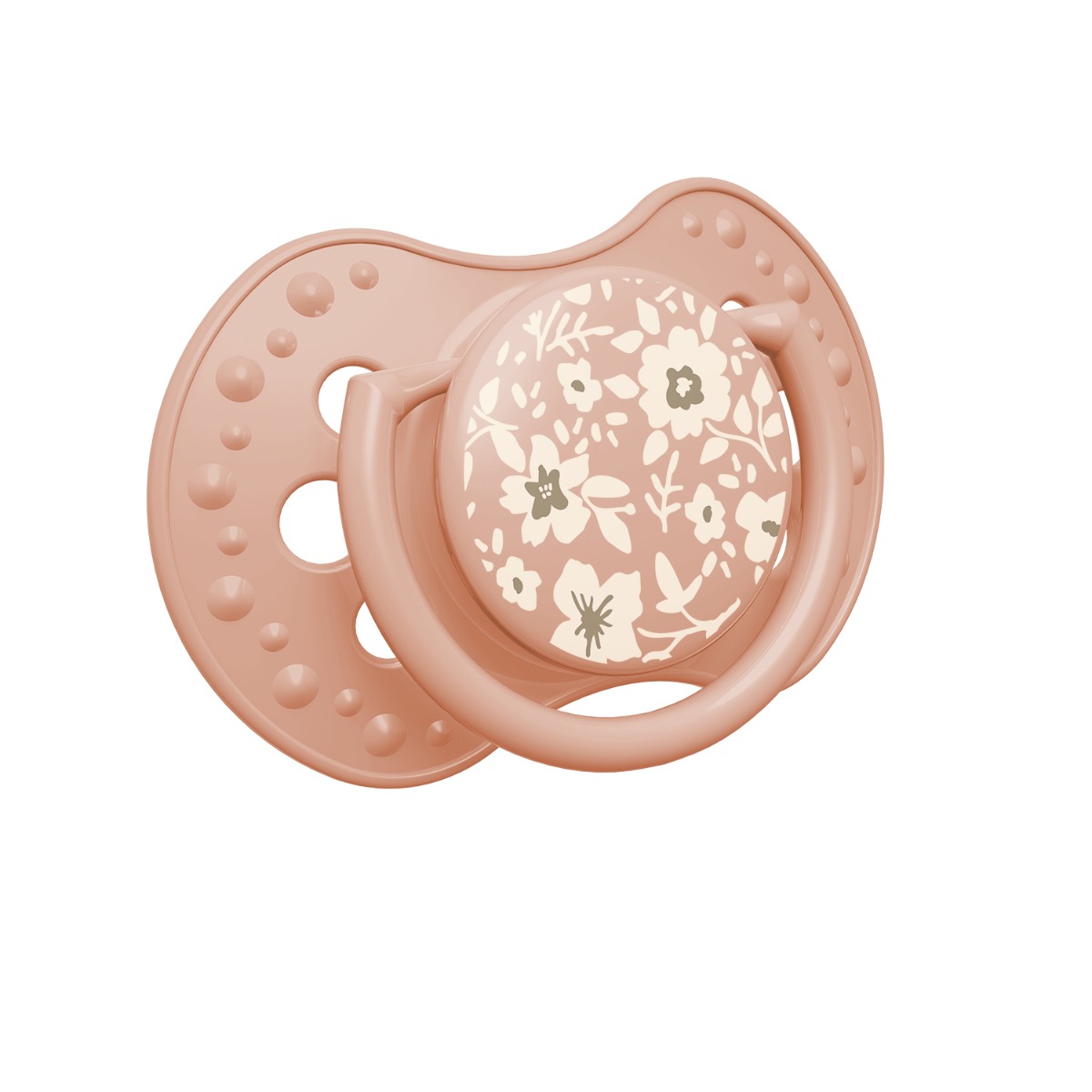 Smoczek silikonowy dynamiczny LOVI 0-6 m 2 szt. Blossom Ivory
