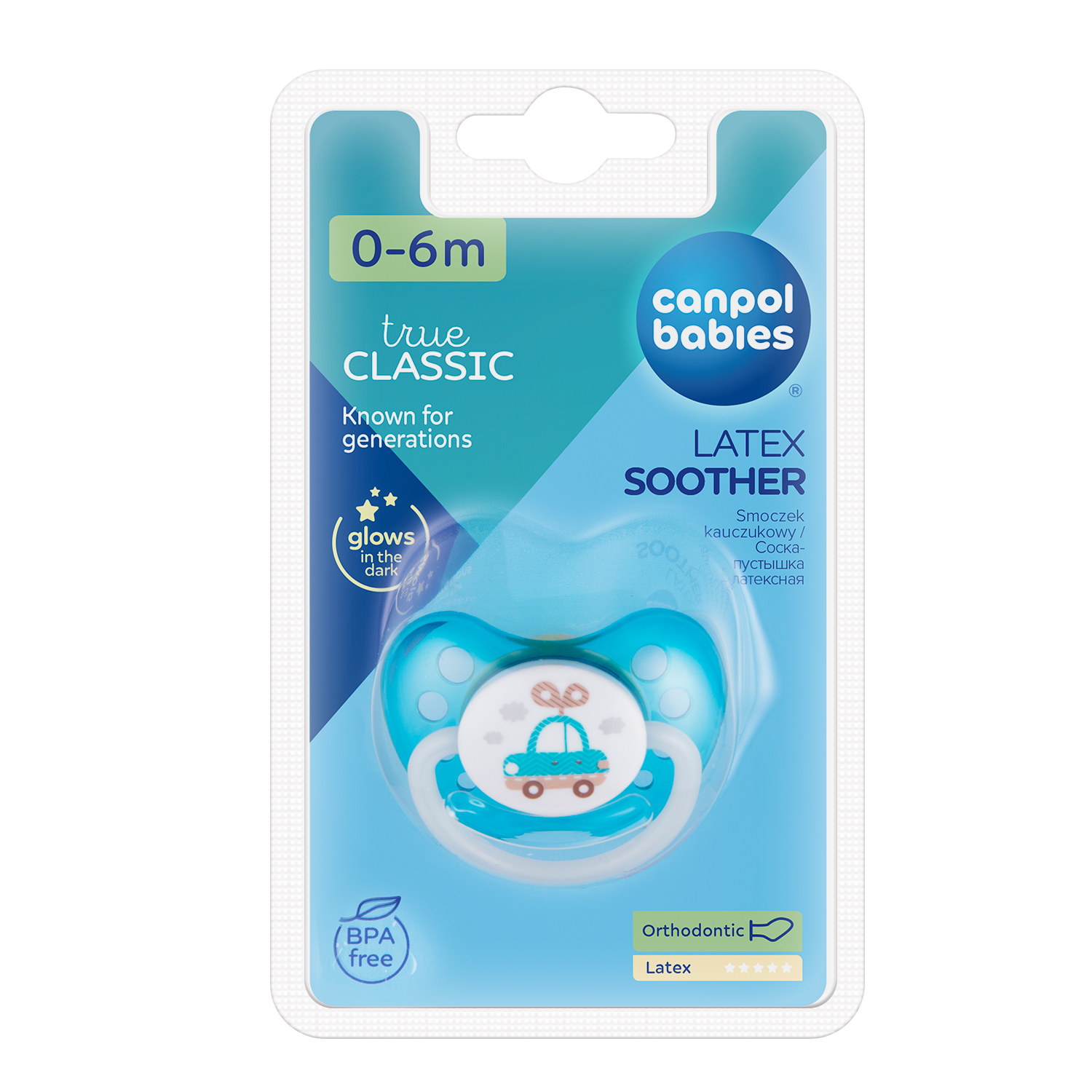 Canpol babies smoczek uspokajający kauczuk 0-6m anatomiczny TOYS