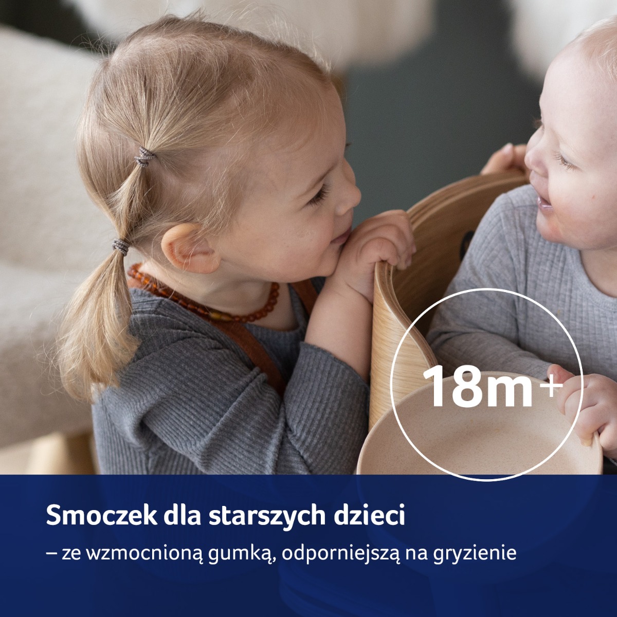 Smoczek silikonowy dynamiczny LOVI 18m+ 2 szt. Night&Day Girl