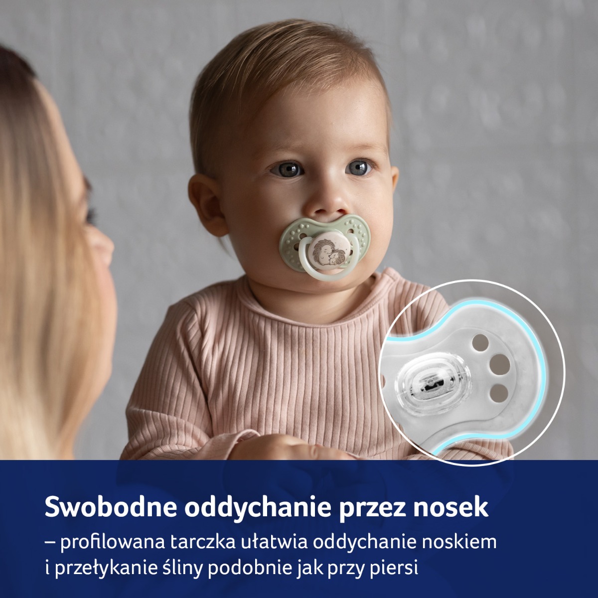 Smoczek silikonowy dynamiczny LOVI 0-6m 2 szt Night&Day Hedgehog